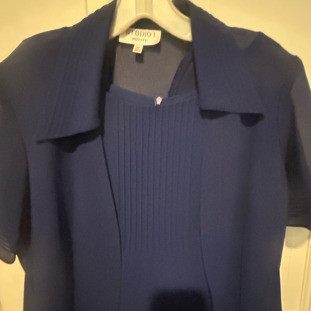 Vintage 2 piece dress set with sheer cover up 10P - Picture 3 of 6